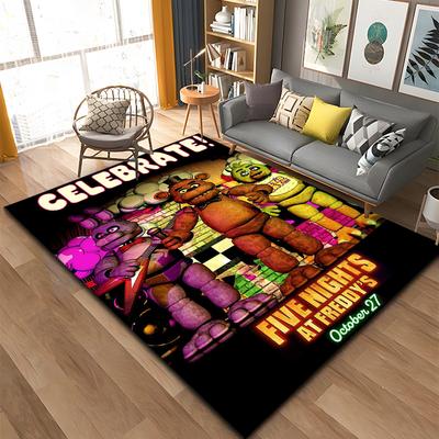 3D FNAF Five Nights At Freddys Muster Teppich Große Fläche Teppich für Wohnzimmer Kinderzimmer Sofa Küche Dekorieren Rutschfeste Matte Geschenk