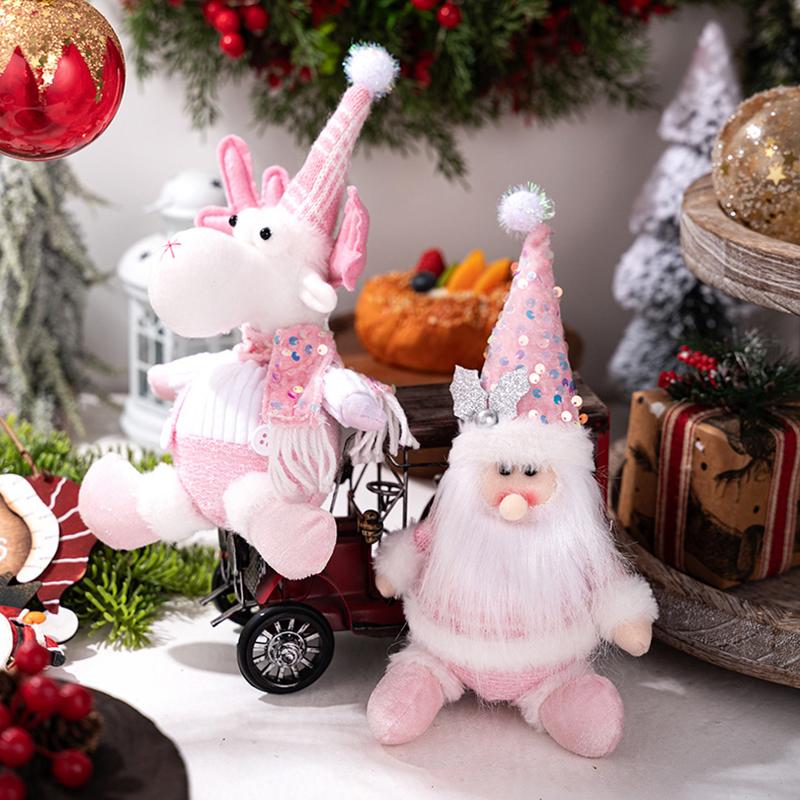 Christmas Tree Hanging Ornaments, Christmas Tree Doll Decoration, Cute Santa Claus Hanging Pendant For Walls Windows Doors