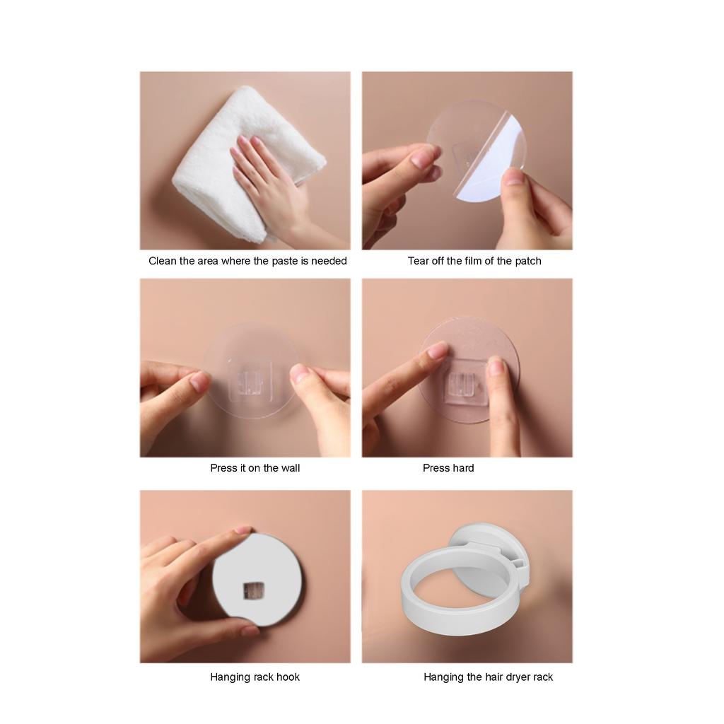 Wandmontierter Haartrocknerhalter Ständer Selbstklebend Platzsparend Haartrockner Aufbewahrung