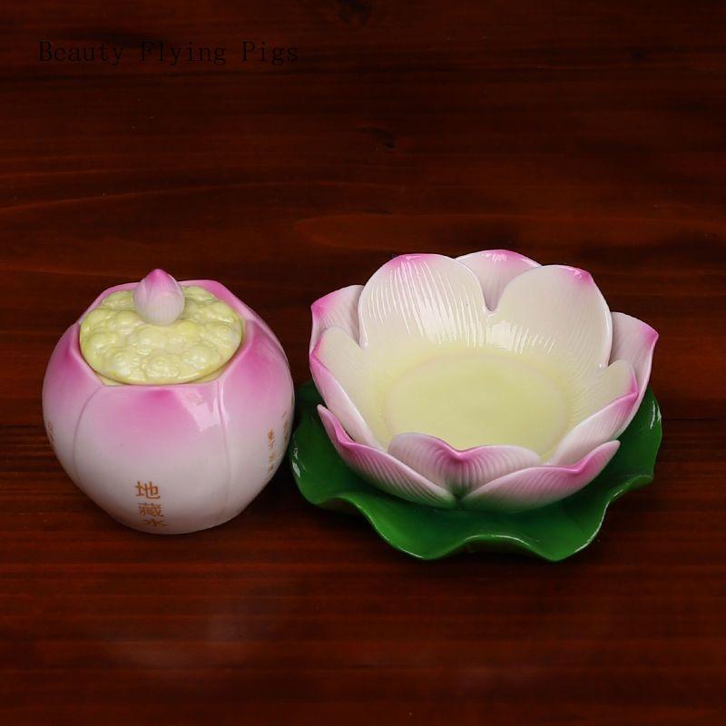 10.5X9CM Chinese Creative Lotus Holy Water Cup Buddha Front Water Supply Cup Clean Water Cup Tribute Cup Decoration