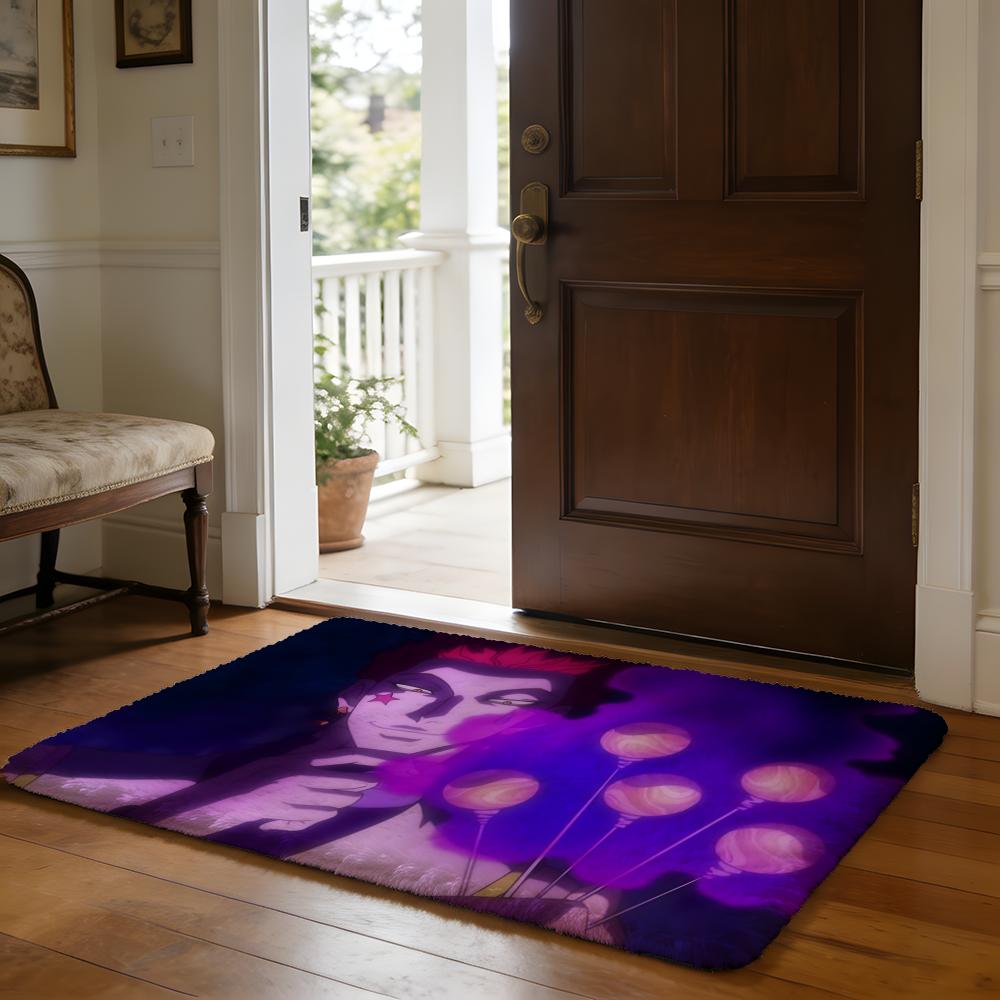 HHunter And HHunter Anime Floor Mat Soft Flannel Absorbent Mat Non-Slip Rug Home Bedroom Bathroom