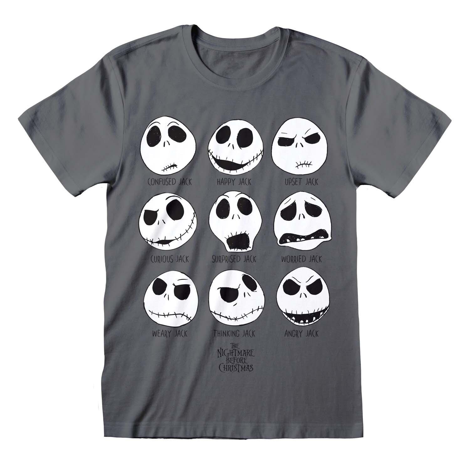 ** The Nightmare Before Christmas Jack Skellington Many Faces Official T-Shirt * XXXXL