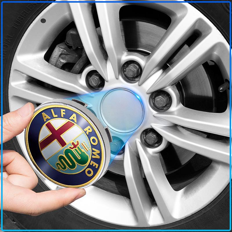 Für Alfa Romeo 147 159 156 Giulietta Giulia Mito Spider Alpha NKopfstütze 4 Stück 60MM Auto Radnabenkappe Auto Zubehör