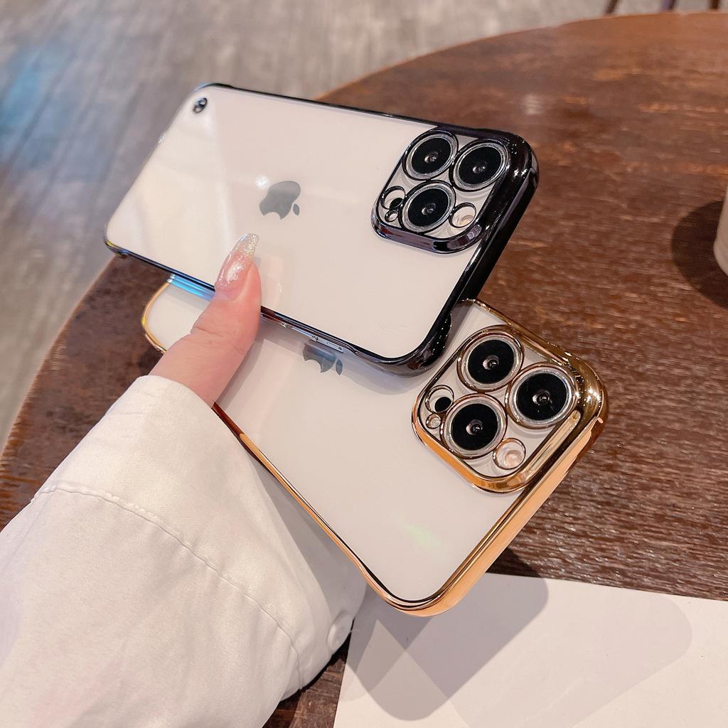Compatible with Apple iPhone 14 Pro Max case, 12 Pro/13 Frameless 7p Electroplated Protective Case