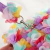 Small Dog Spring Skirt with Leashes Lace Dress Harness Clothes Fashion Outfit for Dogs Fashion Flower Chest Vest