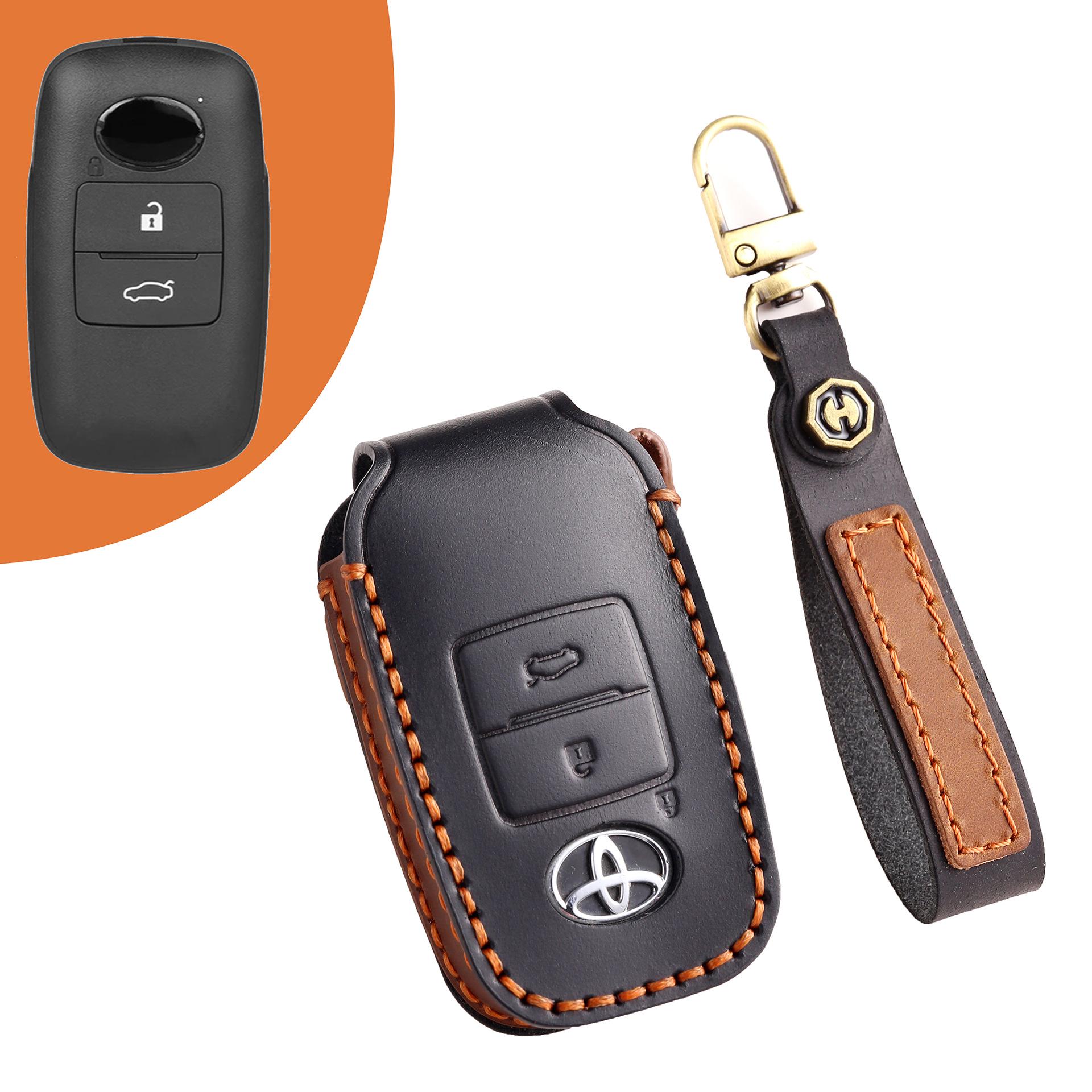 

Кожаный защитный чехол для ключа для моделей Daihatsu: Raize, Rocky, AVANZA — подходит для Юго-Восточной Азии и Тайваня
