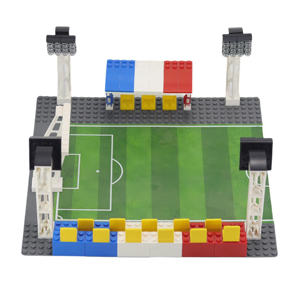 Small Particle Scene Building Block Football Field Boys Sports Stadium Assembly Assembly Toy Batch