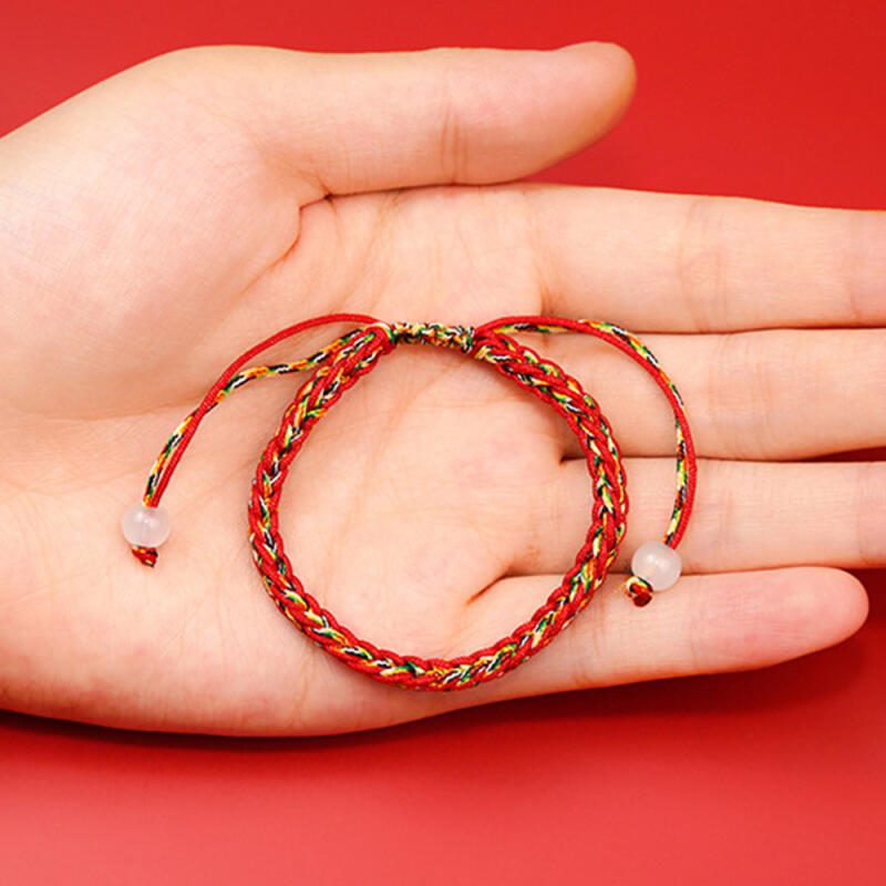Five-colored thread bracelet knot thread good luck good fortune health happiness wish length