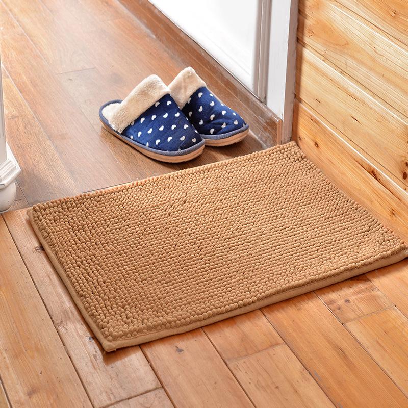Mikrofaser Kurzhaar Chenille Fußmatte Badezimmer Wohnzimmer Türvorleger Schlafzimmer Teppich Stufenmatte Rutschfester Teppich
