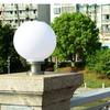 Waterproof Solar Cell Pillar Lamp Stainless Steel LED Round Ball  For Garden Villa Pillar