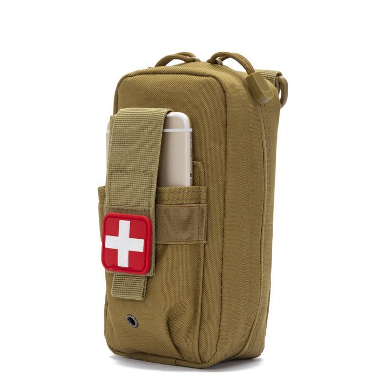 Portable First-aid Bag Nylon MOLLE Outdoor Medical Storage Accessories Waist Military Fan Hanging