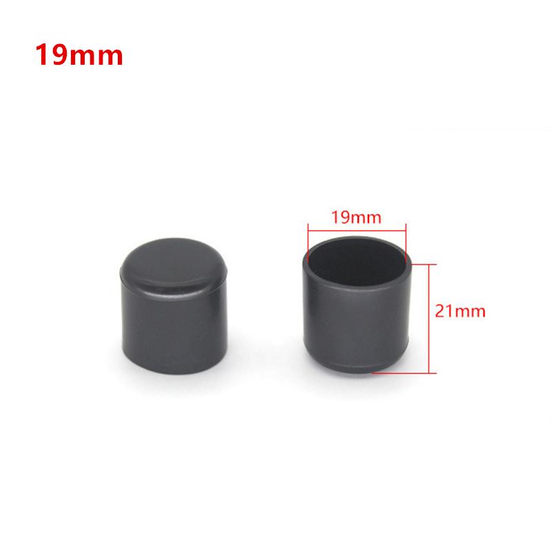 

Круглые стальные заглушки для труб Черные ПВХ Нескользящие накладки Ножки для стола, стула Защита пола Чехлы для ножек мебели 19MM