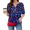 Women's T Shirt Print Button Short Sleeve Daily Weekend Fashion Basic V- Neck Regular Top