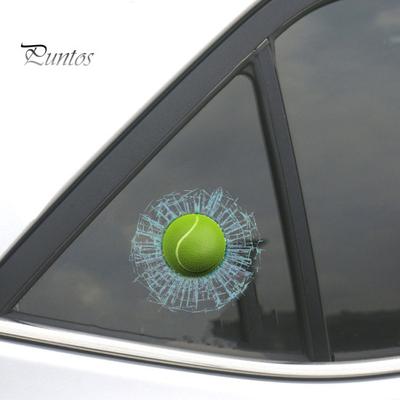 3D Prank Tricky Broken Glass Sticker Realistic Visual Impact Waterproof Strong Stickiness Easy Application Car Decal Window Sticker