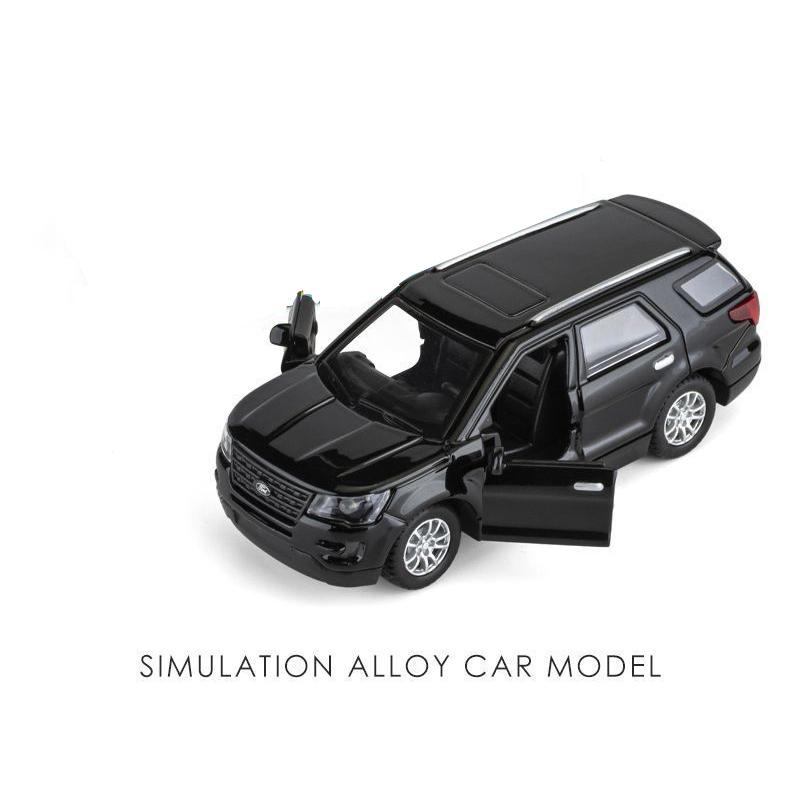 NJI23 New 1:36 Ford Explorer Alloy Car Model Sound and light Diecasts & Toy Vehicles Toy Cars Kid Toys For Children Collection Gifts