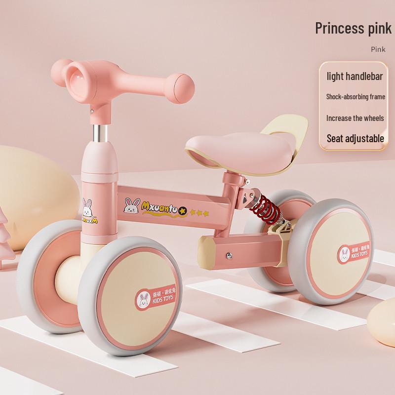 Verstelbare Loopfiets voor Leeftijden 1-4, Zonder Pedalen, Zacht Zadel, Baby Glijder