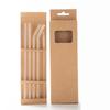 5Pcs Heat Resistant High Borosilicate Glass Straws with Brush Transparent Juice Smoothies, Milkshakes, Tea Glass Straw Reusable