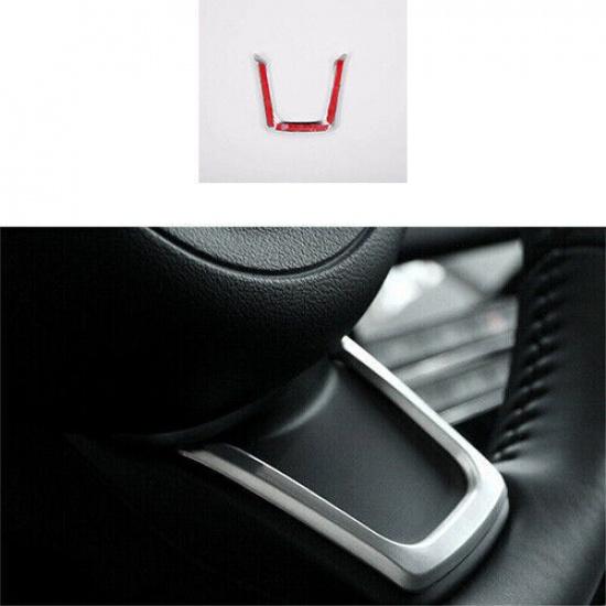 Matte Silver ABS For Jaguar XF 2016-2020 Cover Trim 1PCS Steering Wheel Sheet