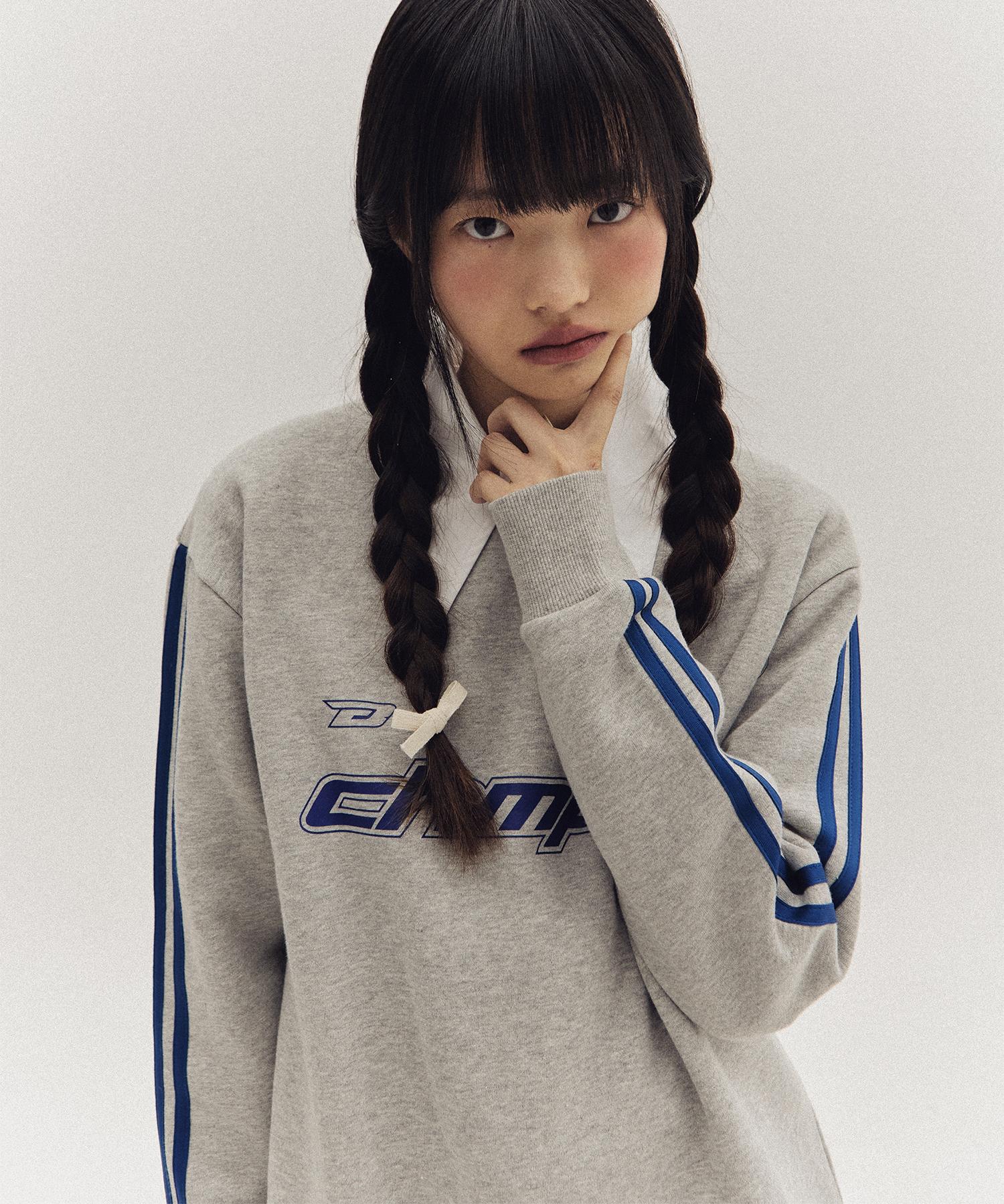Bonchams Chmps Sporty Logo Sweatshirt B23Ft12Gy Gray/2