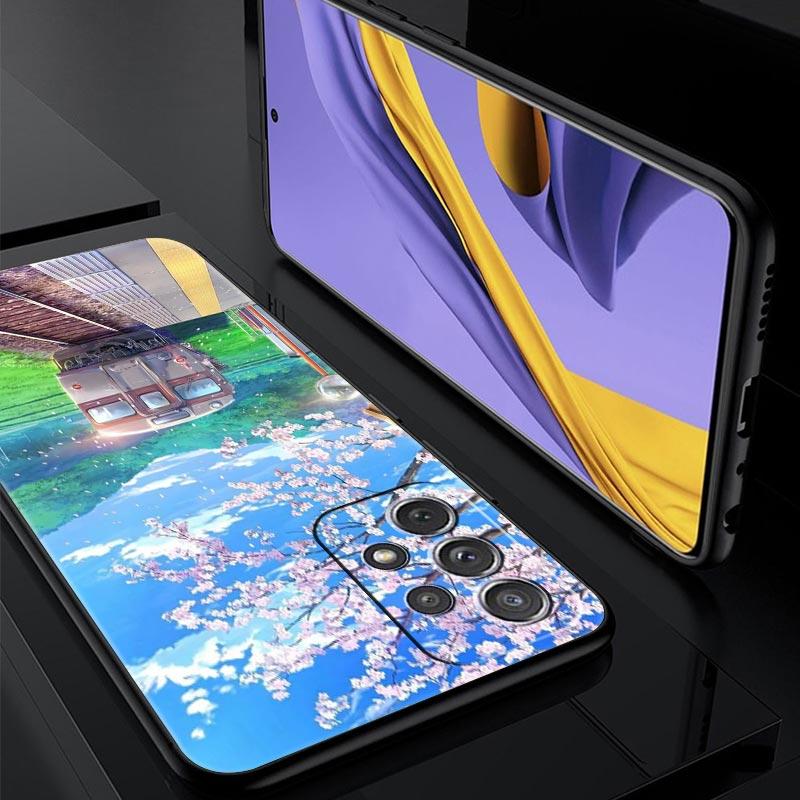 Cherry Blossoms Traint Moun Fuji Case For Samsung A13 A51 A71 A41 A31 A21S A11 A01 A03S A12 A32 A52 A22 A23 A33 A53 A73 5G Cover