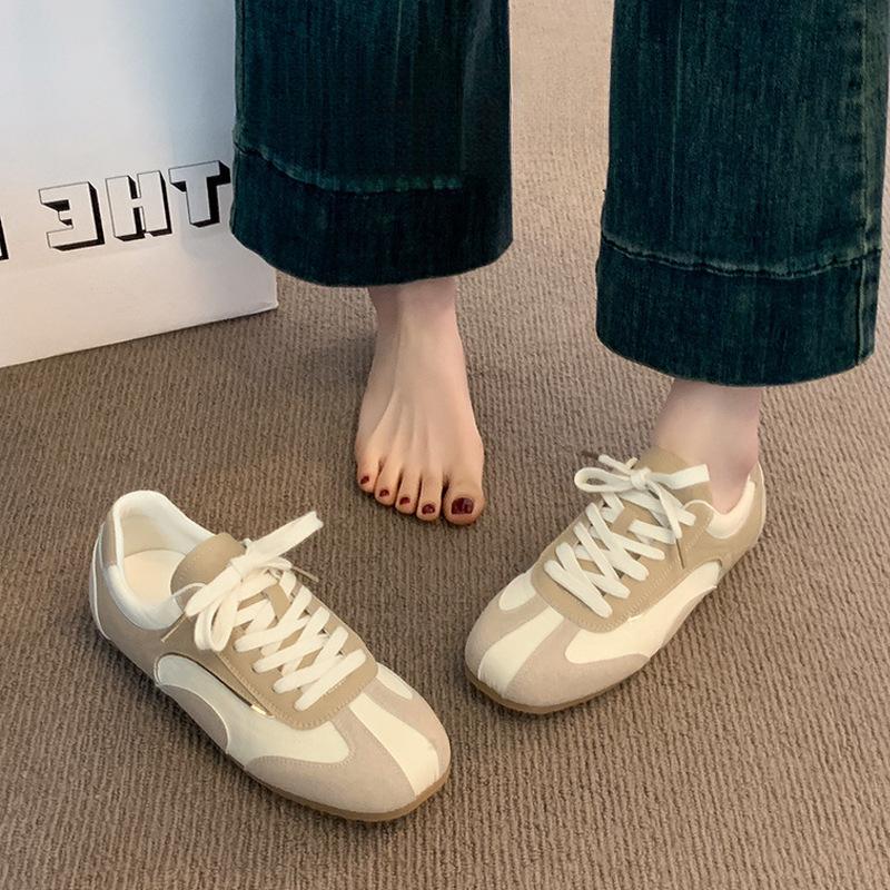 Forrest Gump Shoes Women's Retro German Training Shoes 2025 New Spring and Summer Women's Shoes Internet Celebrities Lightweight Leisure Sports Whi