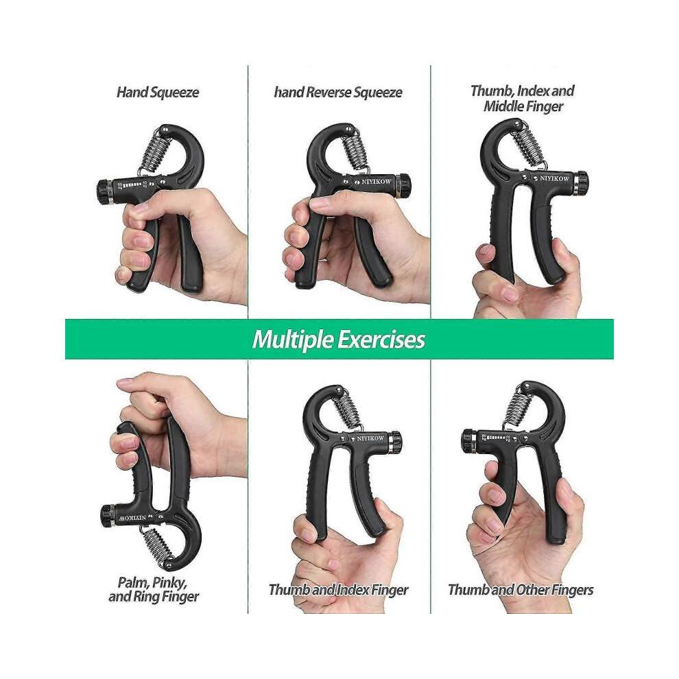 Grip Strength Trainer, Hand Grip Strengthener, Adjustable Resistance 22-132lbs (10-60kg), Non-slip
