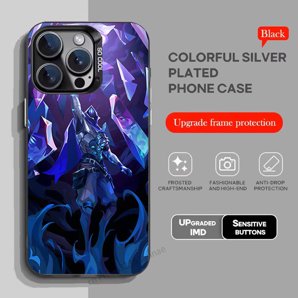 V-Valorant O-Omen Phone Case for iPhone 15 16 Pro Max  Air SE 11 13 Pro 14 Plus 12 11Pro 15Pro Max 16e Cover
