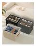 Foldable Oxford Cloth Shoe Storage Box with Lid - Dustproof and Trendy, Compartmented for Organized Wardrobe.