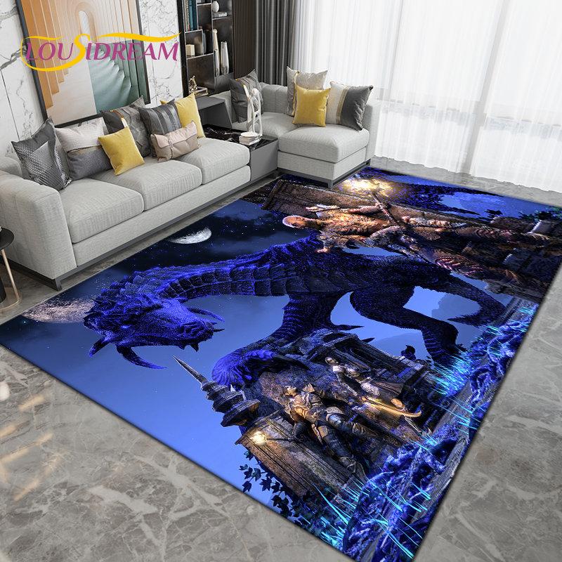Alfombra grande para gamers de The Elder Scrolls, ideal para sala de estar, dormitorio, sofá, decoración, antideslizante para niños.
