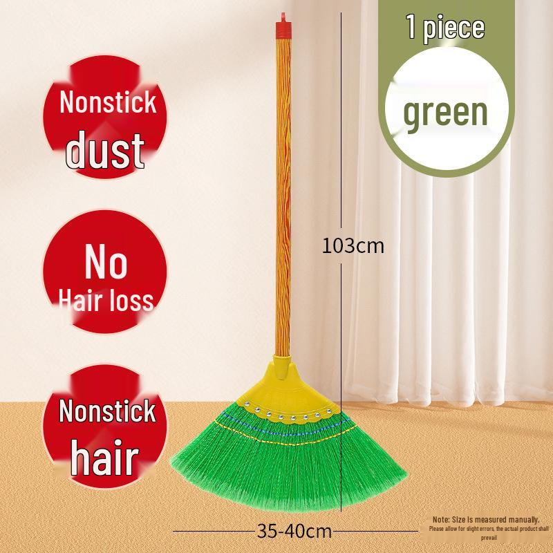 

Міцна хвиляста шовкова мітла: Антипригарний, Потовщений для ефективного підмітання, Ідеальний для сільських домогосподарств та працівників санітарної служби.