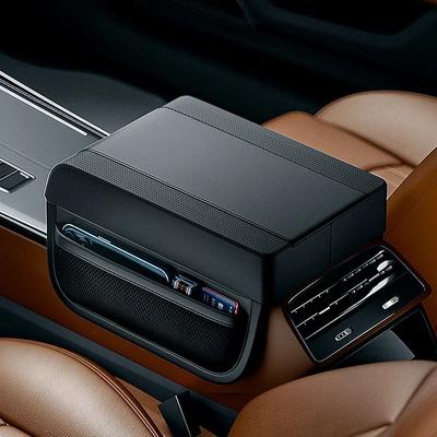 Car Armrest Pad with Storager Leather Armrest Cushion Central Universal Arm Elbow Supportor Phone Holder Auto Accessories
