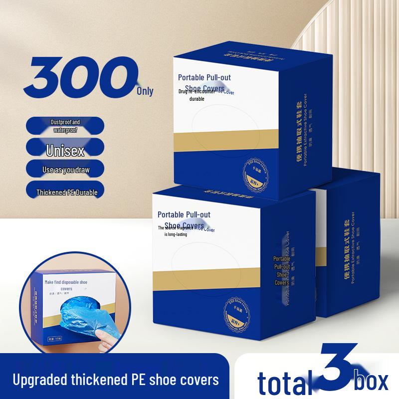 Waterproof Non-Slip Disposable Shoe Covers: Thick, Wear-Resistant, Non-Woven Foot Covers for Indoor Use