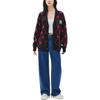 MLB Knitwear Women's Black V neck Moderate Cardigan 3AKCH0134-50BKS