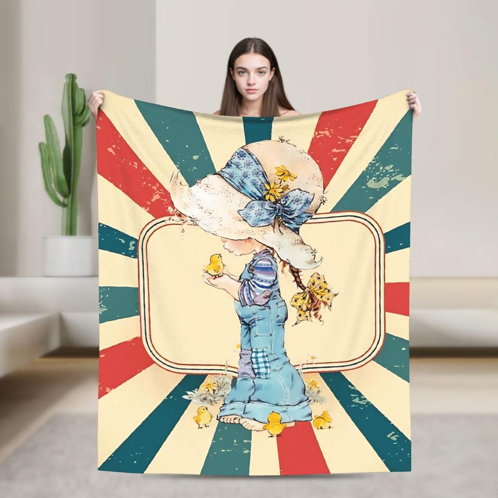 Warm Soft Blankets Picnic Sarah Kay Throw Blanket  Flannel Bedspread For Bedroom Novelty Sofa Bed Cover