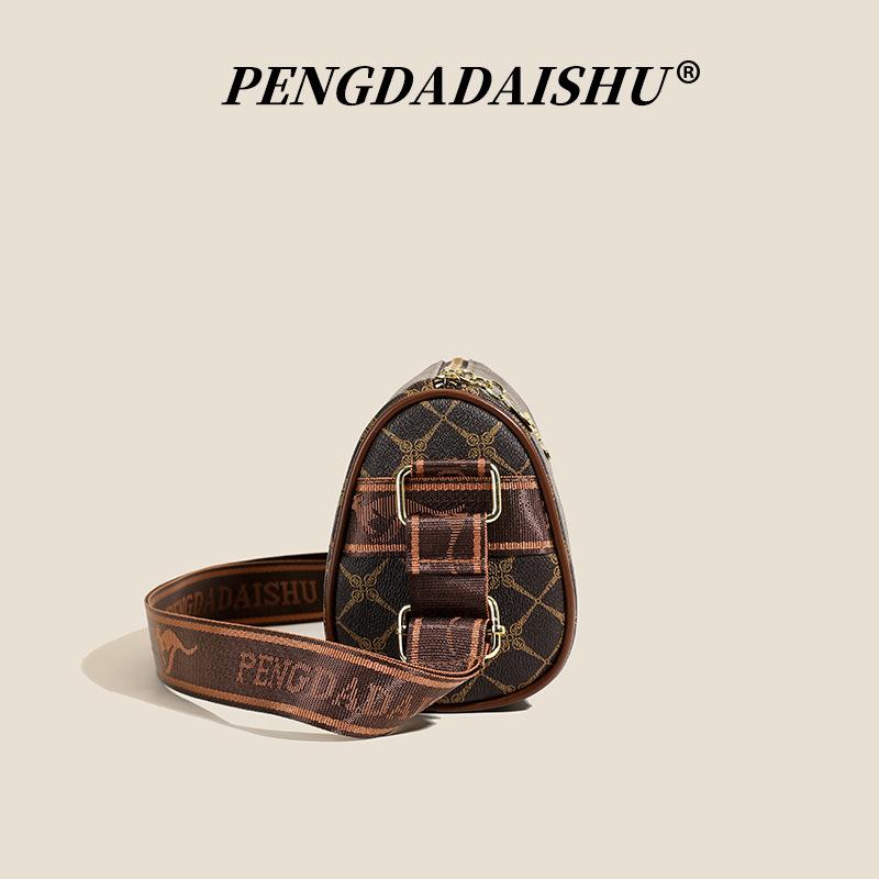 2025 Argyle Print Versatile Baguette Bag - Retro European & American Vintage Crossbody/Shoulder Bag