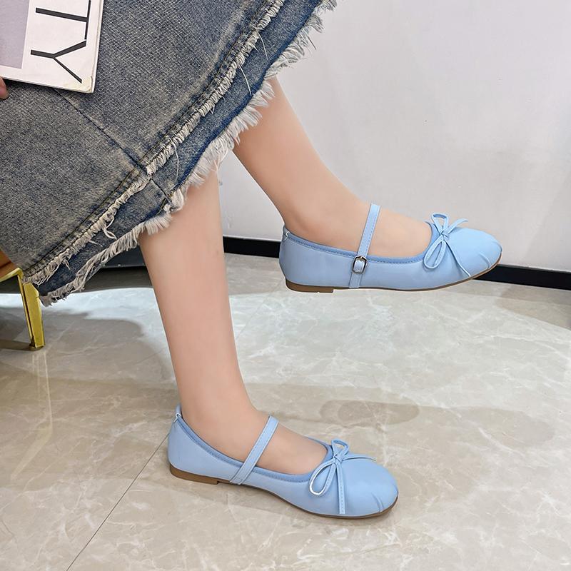 Fashion Summer Women Ballet Style Mules Slippers Fashion Butterfly-knot Ladies Elegant Dress Slip On Slides