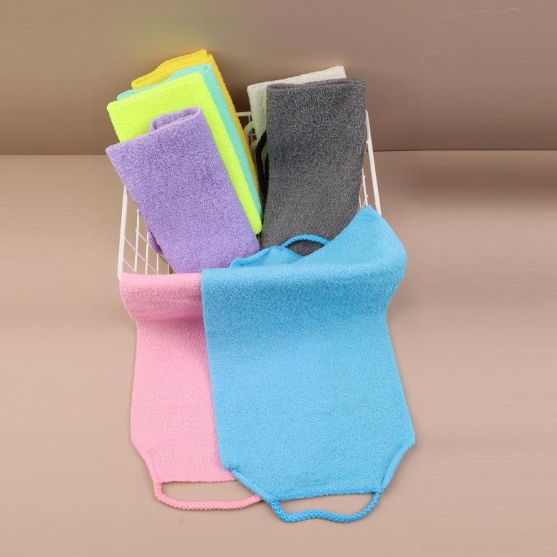 1Pc Exfoliating Bath Towel Scrubber Belt Bath Stretchable Full Body Washcloth Super Absorbent Towel Bathroom Supplies