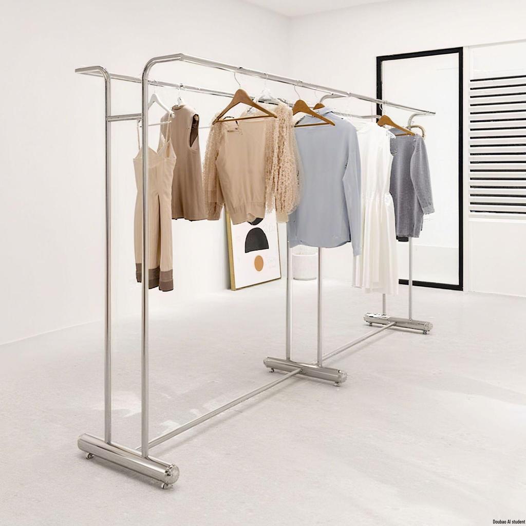 Women's Stainless Steel Clothing Display Rack