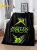 XBOX Printed Throw Blanket with Game Controller Logo  Soft  Comfortable for Bed Sofa Kids Room Decor Perfect Birthday Gift