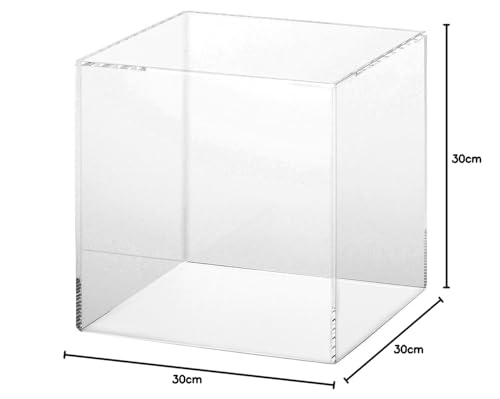 Suzuki Plastics 5-sided Acrylic Box, W300 X D300 X H300