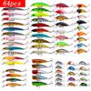 64 Pcs Premium Minnow Fishing Lure Set, Realistic Swimming Spinner And Bubble Bait, Universal Freshwater And Saltwater Artificial Angling Tackle Kit