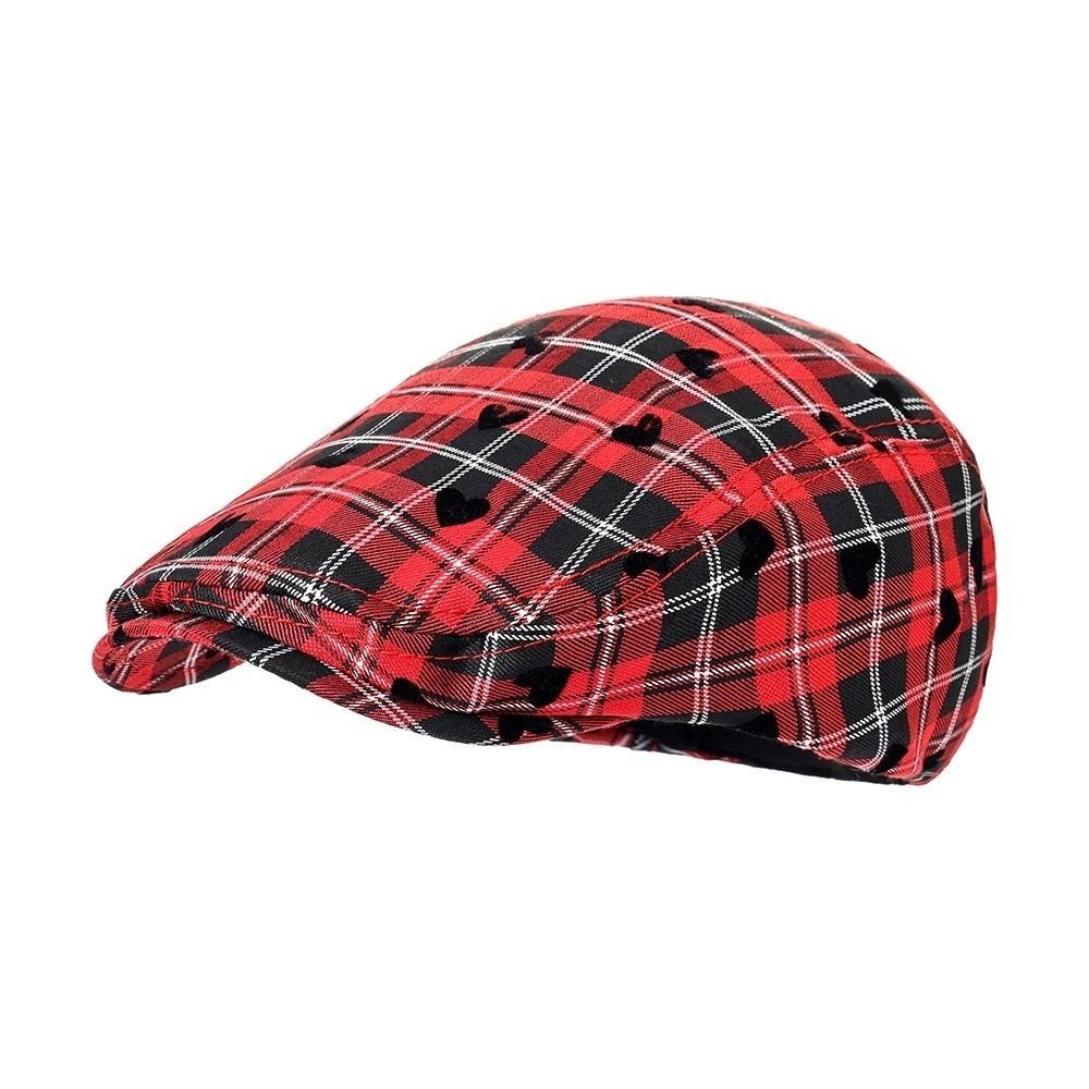 Y2k Plaid Women's Beret Vintage Painter Cap Trend Newsboy Cap  Streetwear