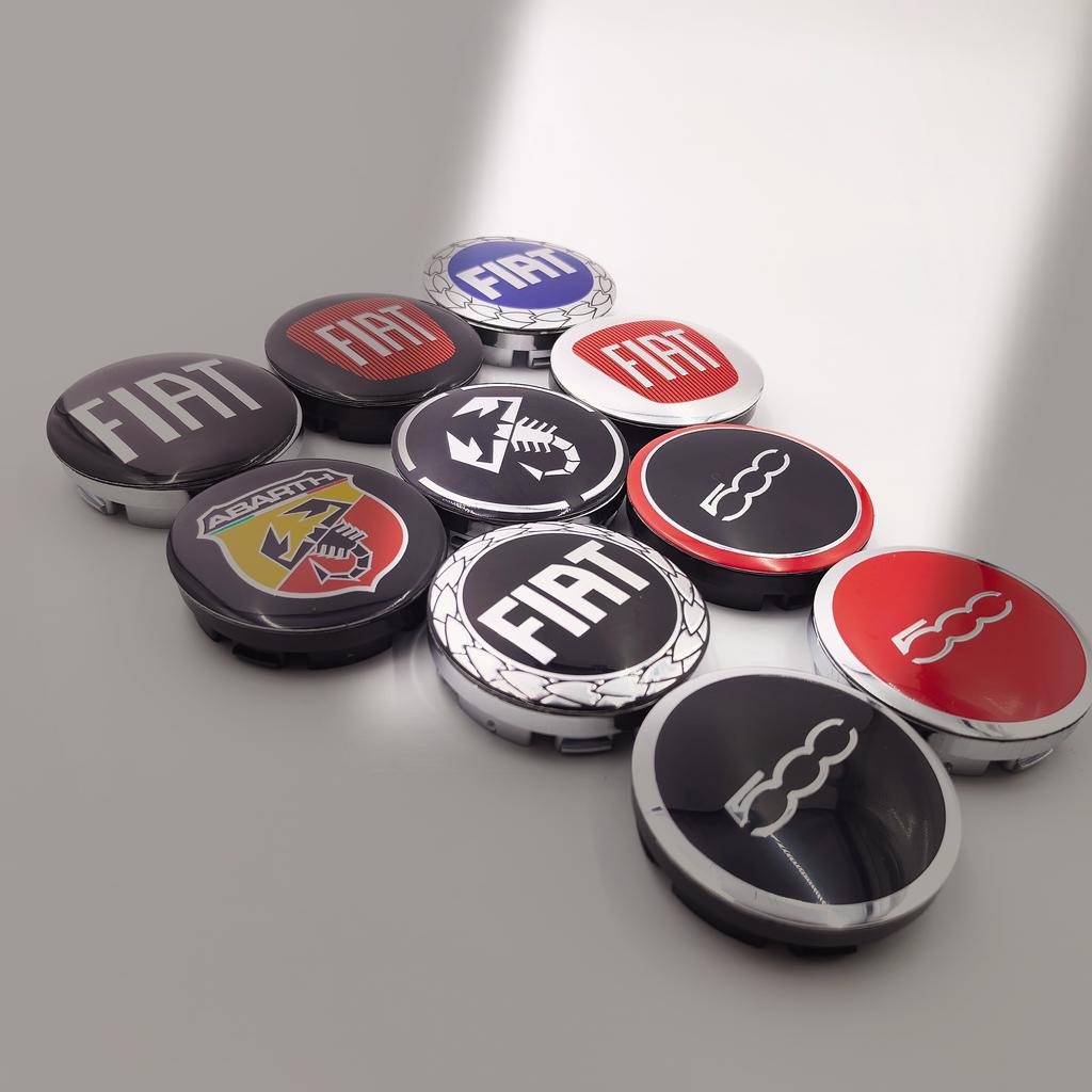 4 szt. 56 mm 5,6 cm logo fiat nakładka na środek piasty koła samochodu nakładka na felgę akcesoria do stylizacji pyłoszczelna odznaka dla fiat 500 Abarth