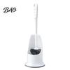 Cleaning Brush Long Handle Toilet with Anti-Slip Grip, Silicone Bristles Curved Resistant Double Head for Deep Stain Removal