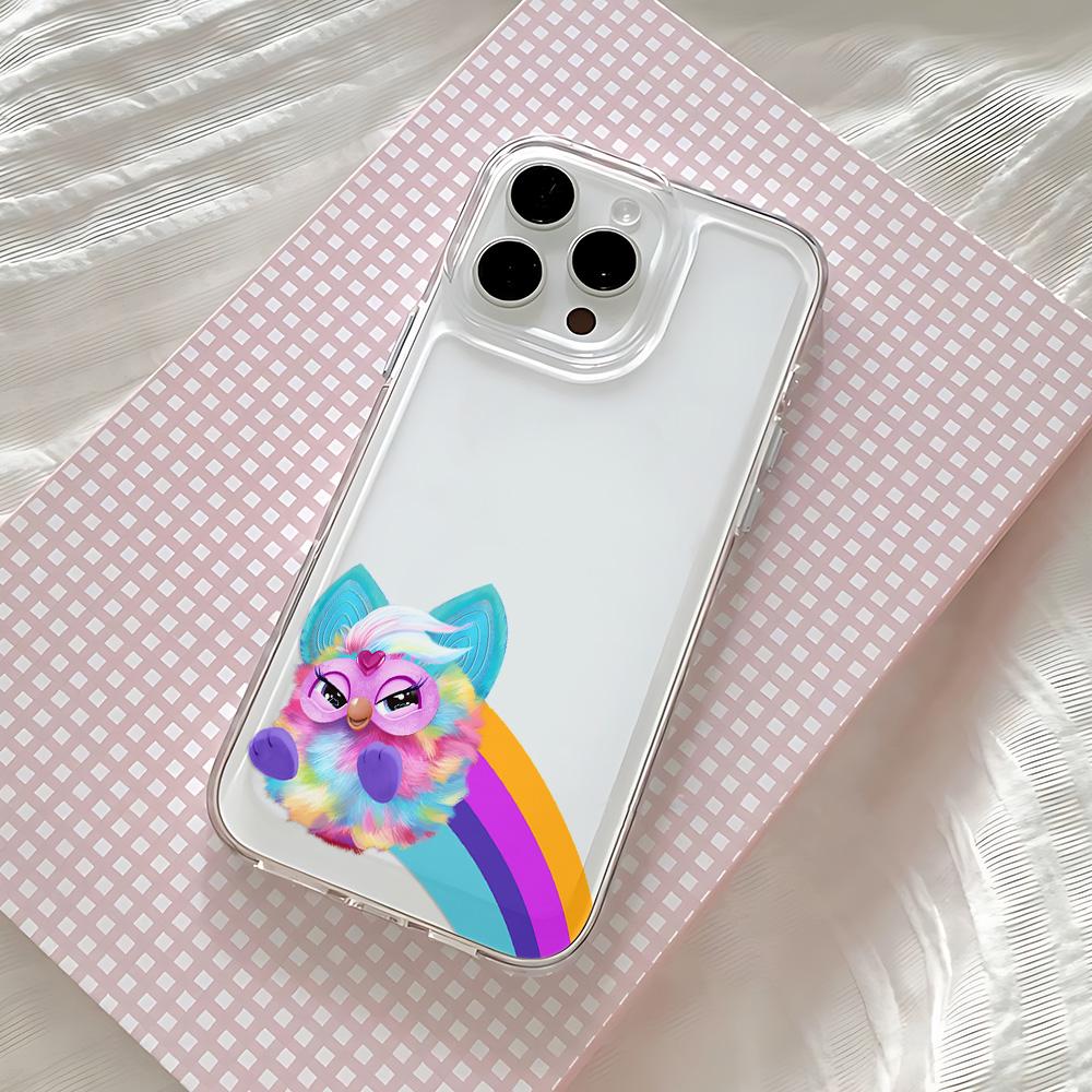 Cartoon Furbys New Phone Case for IPhone 17 16 16e 15 14 13 12 11 Mini Pro Max X XR XSMax 7 8 Air Plus Transparent Back Cover