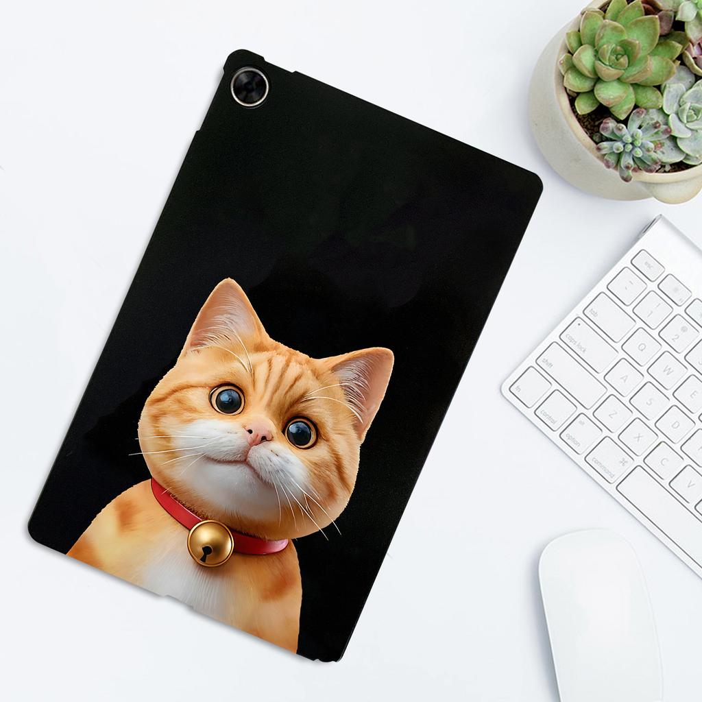Cartoon-Welpen-Katze, weiche schwarze TPU-Schutzhülle für OPPO Realme Pad 10,4 Zoll/OPPO Realme Pad 5G, stoßfeste Tablet-Hüllen