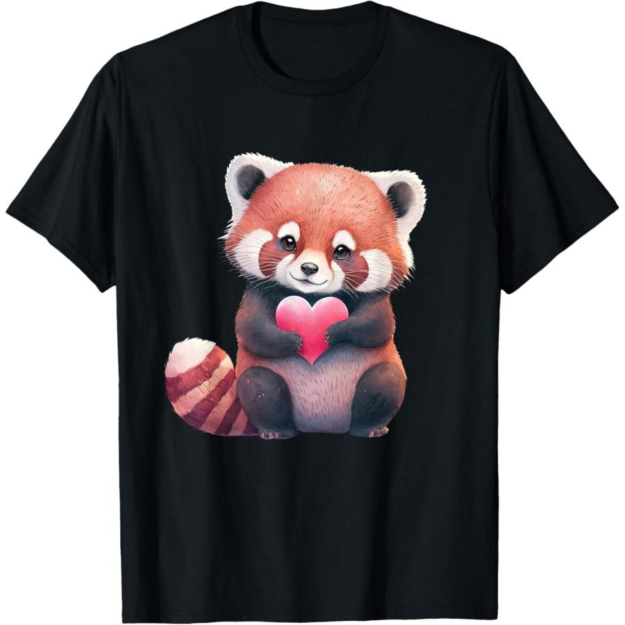 Милая красная панда - Очаровательная иллюстрация _ Мультяшный - Классическая футболка XXXXXL чёрный