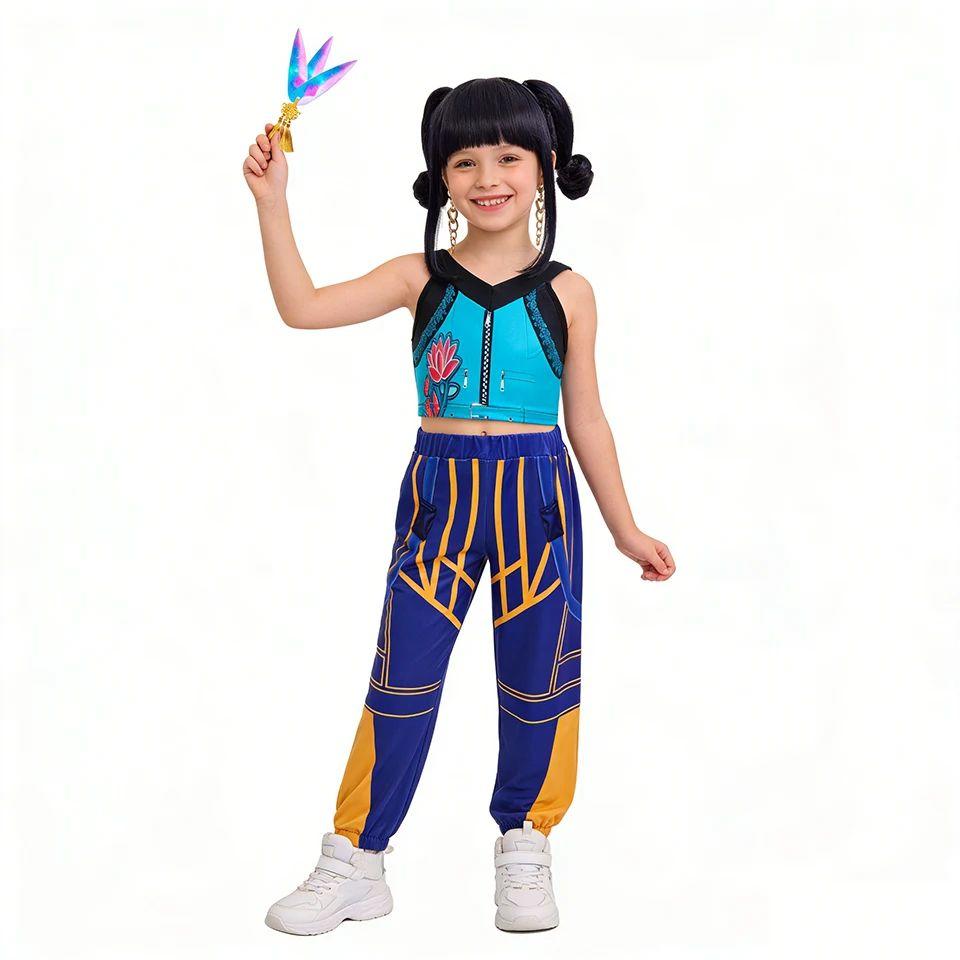 Korean Style Pop Singer Suit Fancy Girls Dress Anime Costume Carnival Halloween Party Performance Children's Kids Clothing