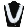Elegante Hochzeitskette Elegante Halskette Stilvolle Choker-Halskette Schneeflocken-Anhänger-Halskette Plüschmaterial für Damen