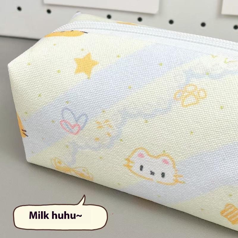 Cute Cat Pencil Box Cartoon Cat Large Capacity Pencil Case Multifunctional Storage Bag Cosmetic Bag Student Stationery Gifts